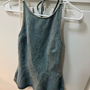 Cos Halter neck denim top